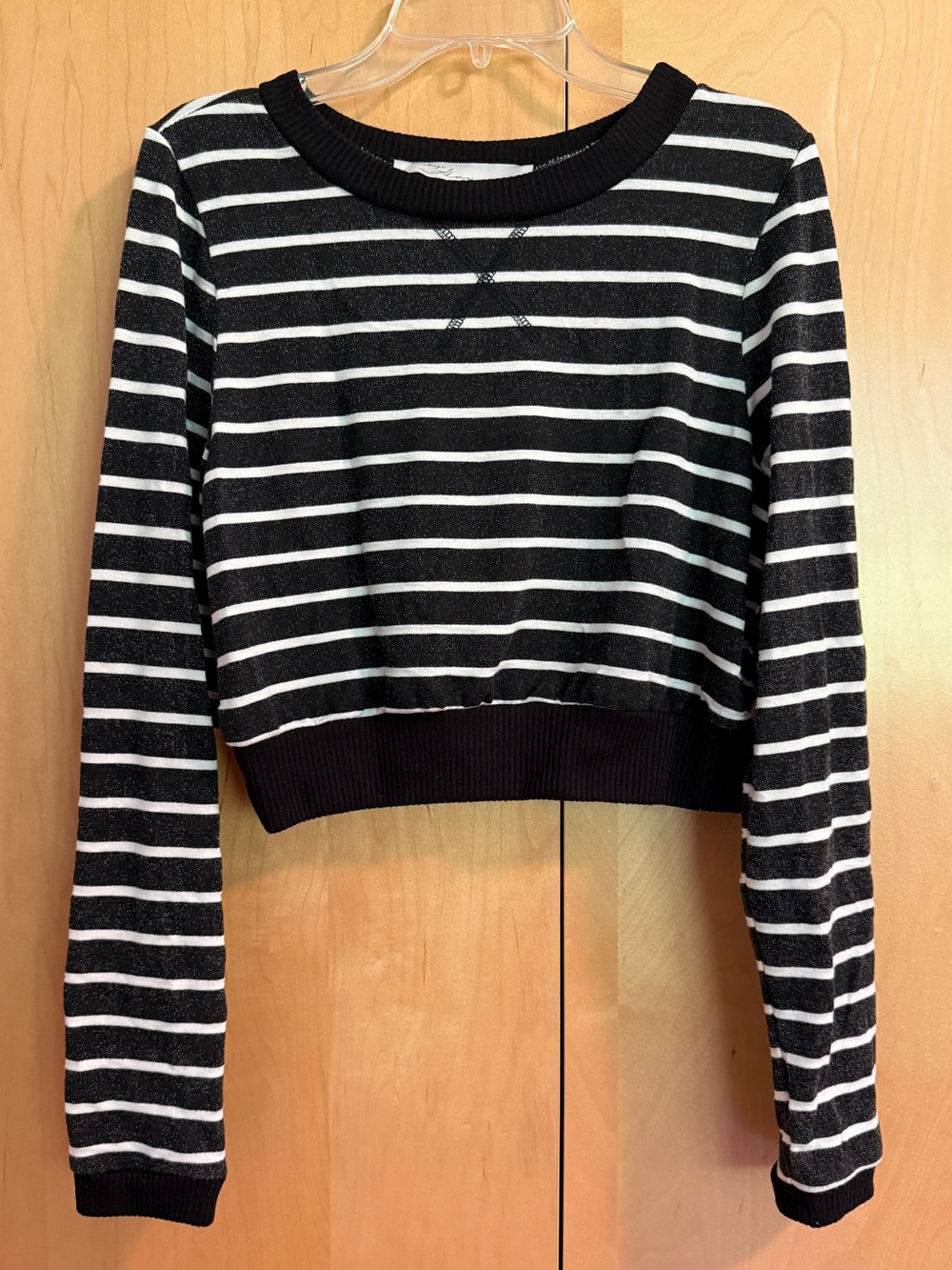 Vintage Havana cropped striped crewneck